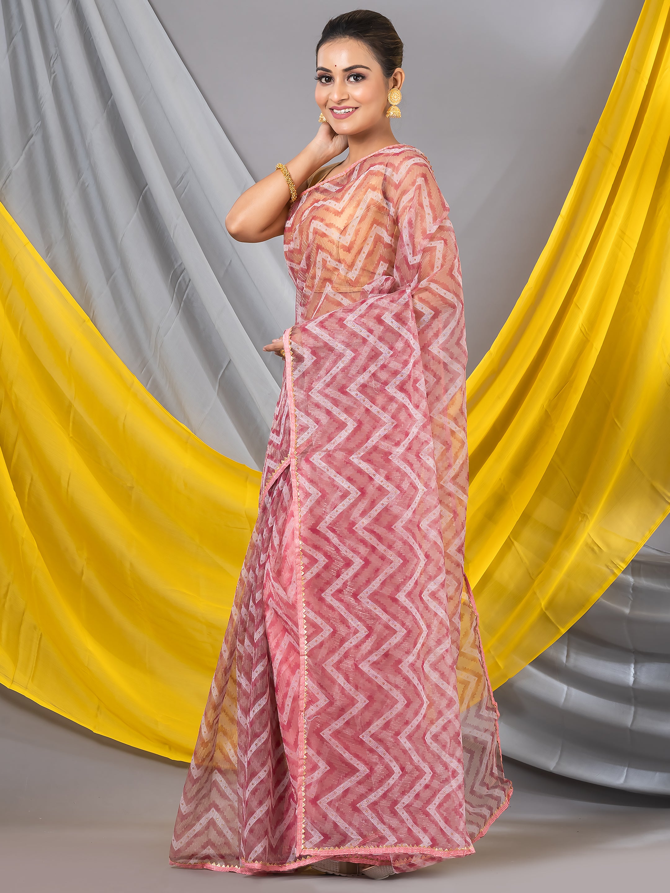 Wine Wardrobe Pattern Designer Saree