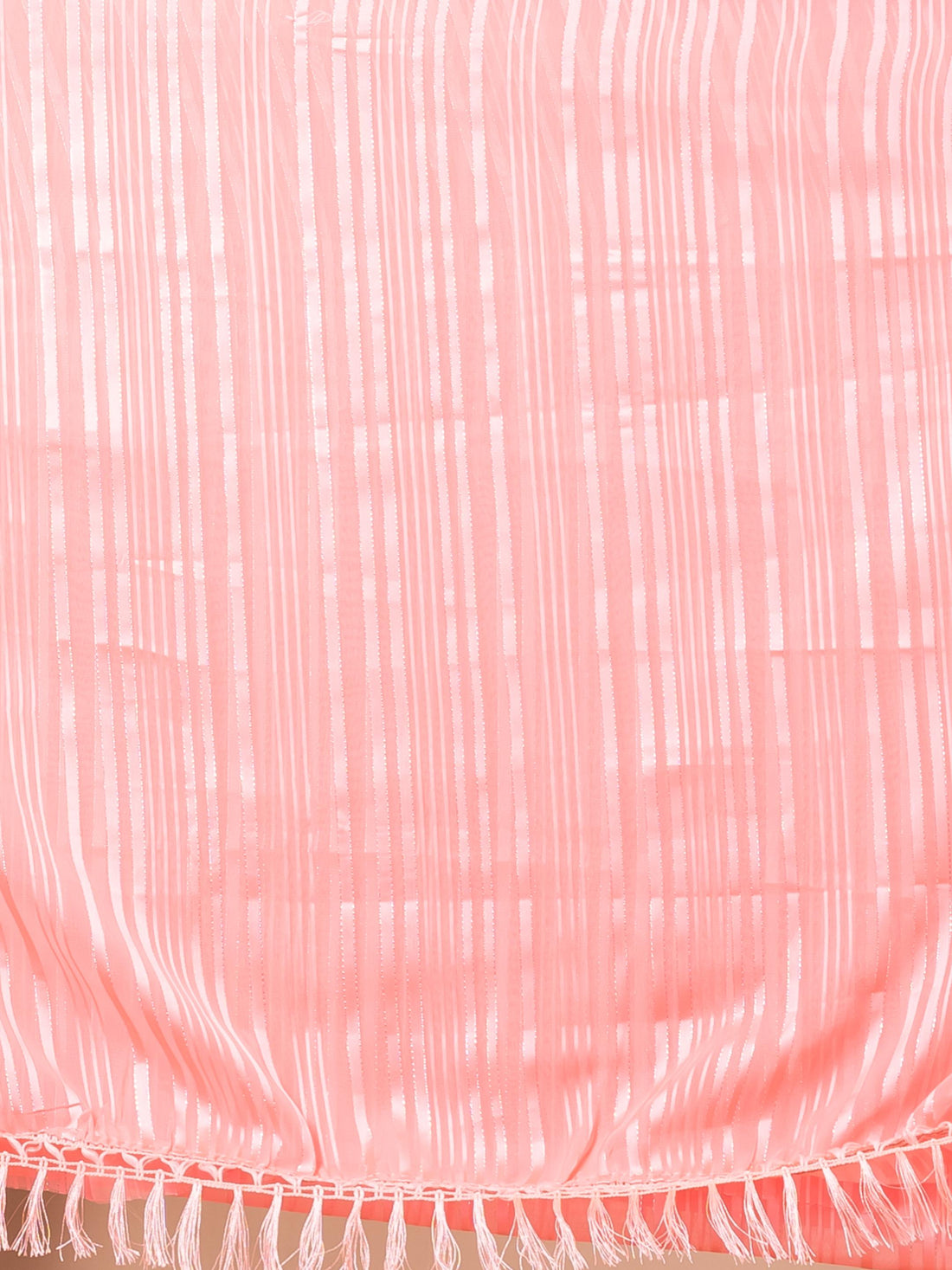 Pink Color Zari Stripes With Unstitched Blouse