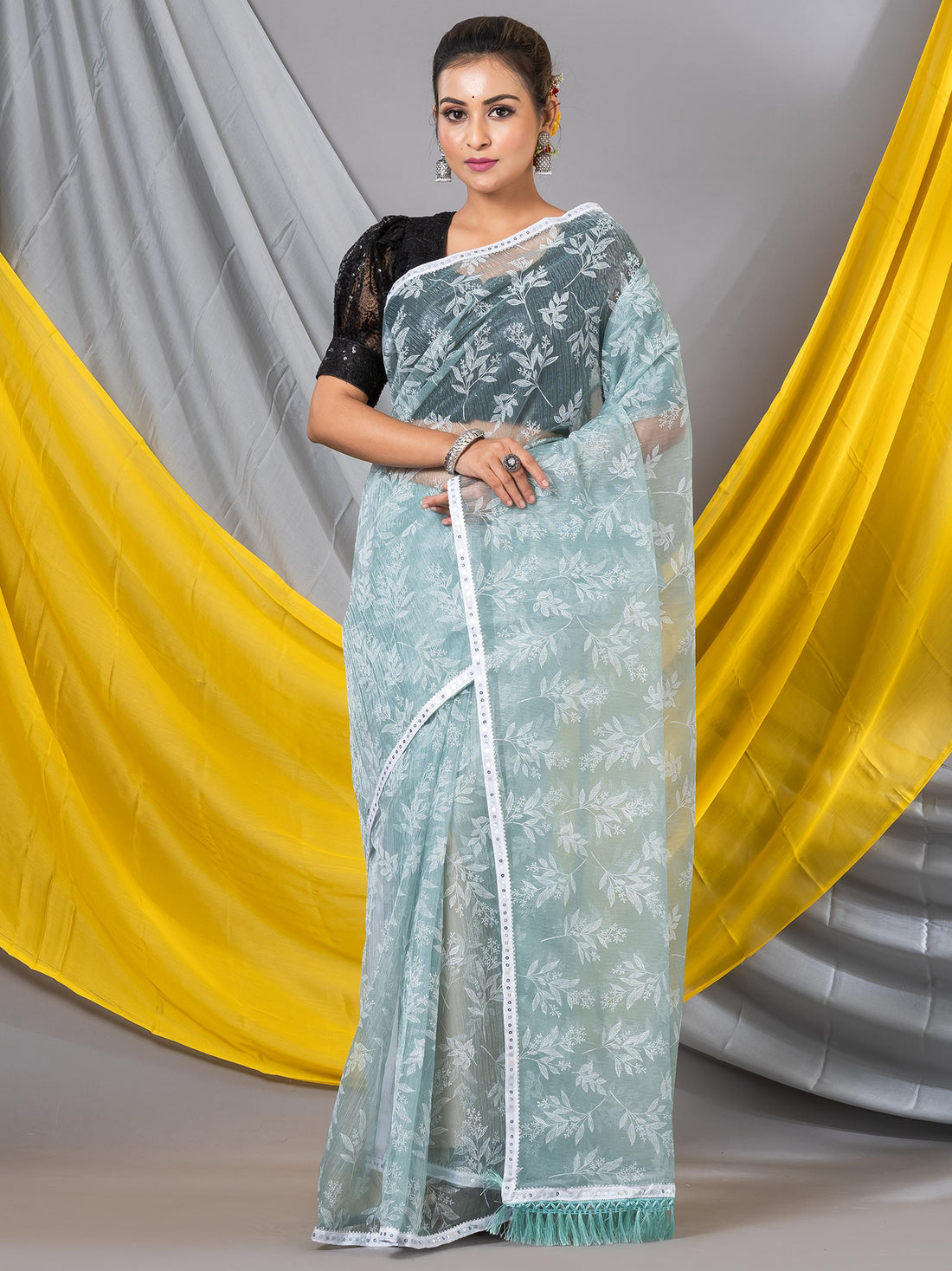 Buy ACC Net and Zometo Sarees For Women Net Embroidery Saree Net